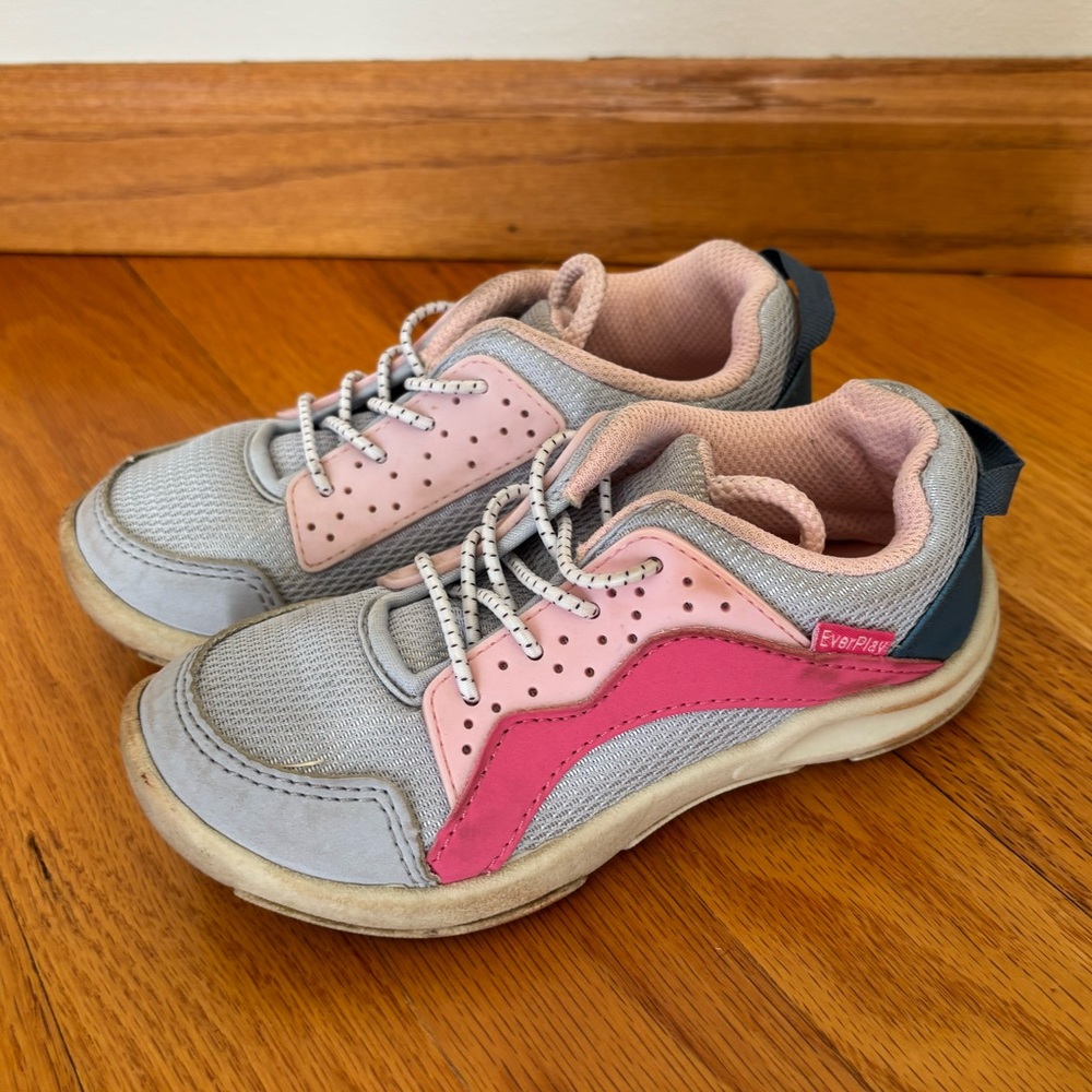 OshKosh B'gosh Pink and Gray Girl’s Junip Slip-On Sneakers